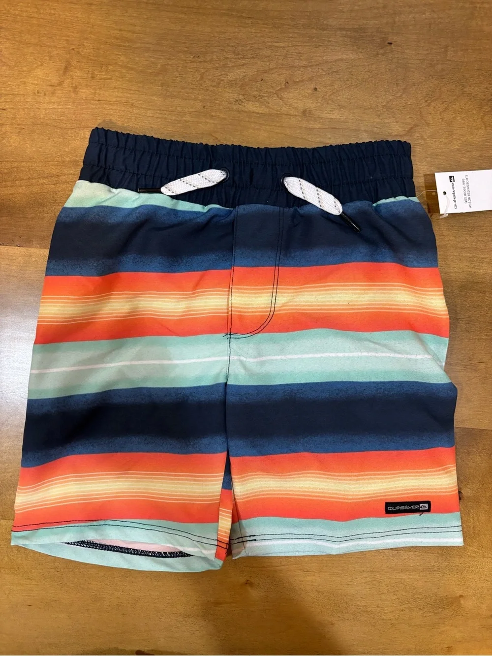 Quicksilver Toddler Swimming Board Shorts Multicolor Stripes NWT Size 4T